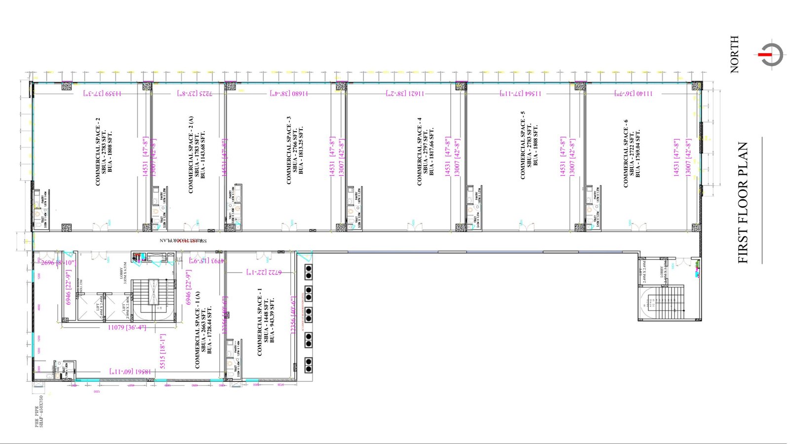 1st Floor Retail Space Floor Plan Layout