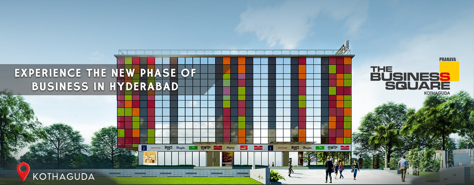 Business Square Modern Glass Facade Kothaguda