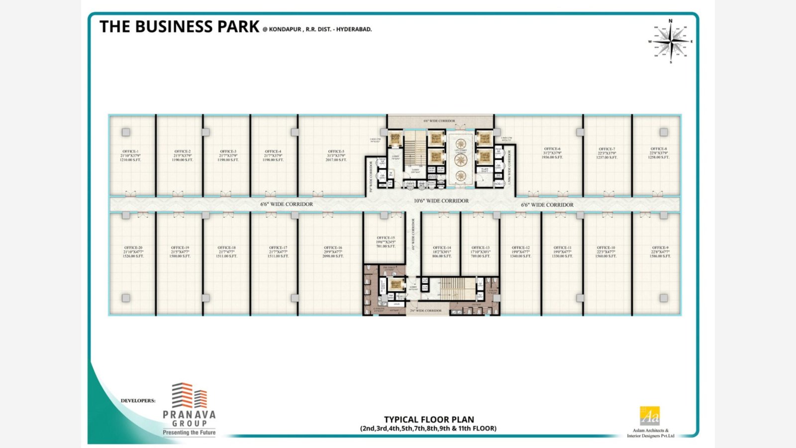 9th Floor Office Space Floor Plan Layout