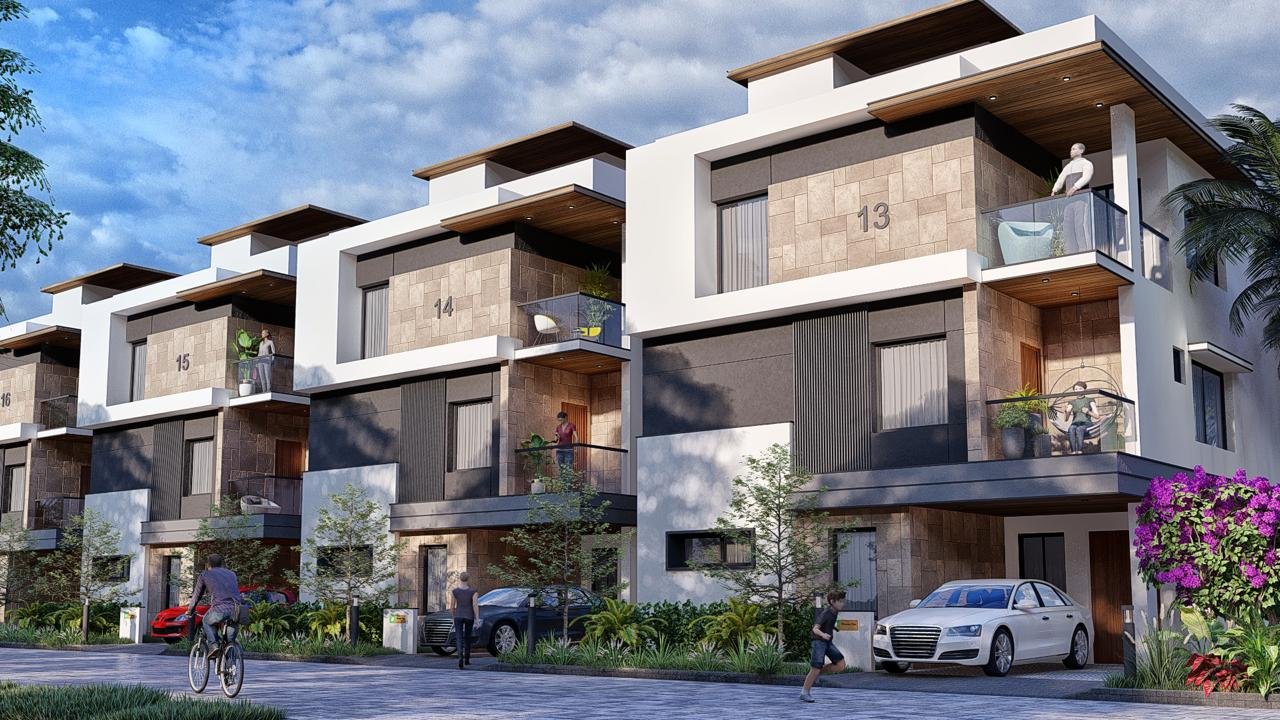 Pranava Greenwich Luxury Villas Modern Elevation