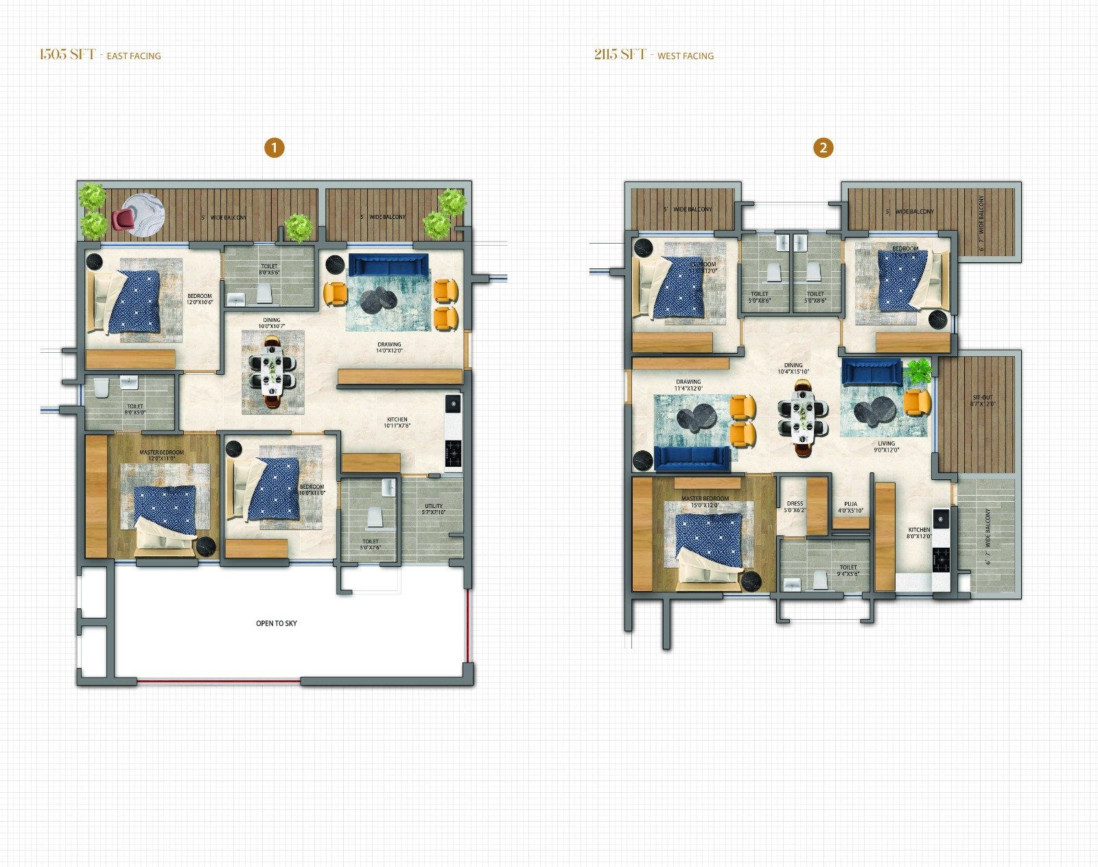 Unit 5 & Unit 6 (1990 SFT East Facing)