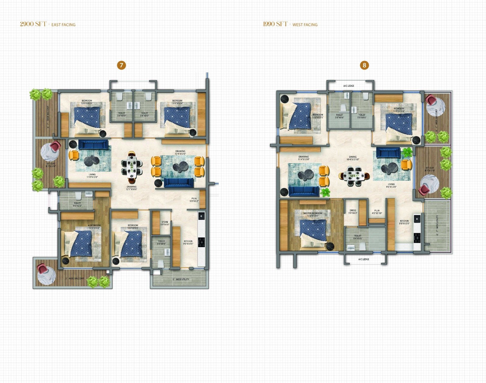 Unit 9 (2115 SFT West) and Unit 10 (1505 SFT East)