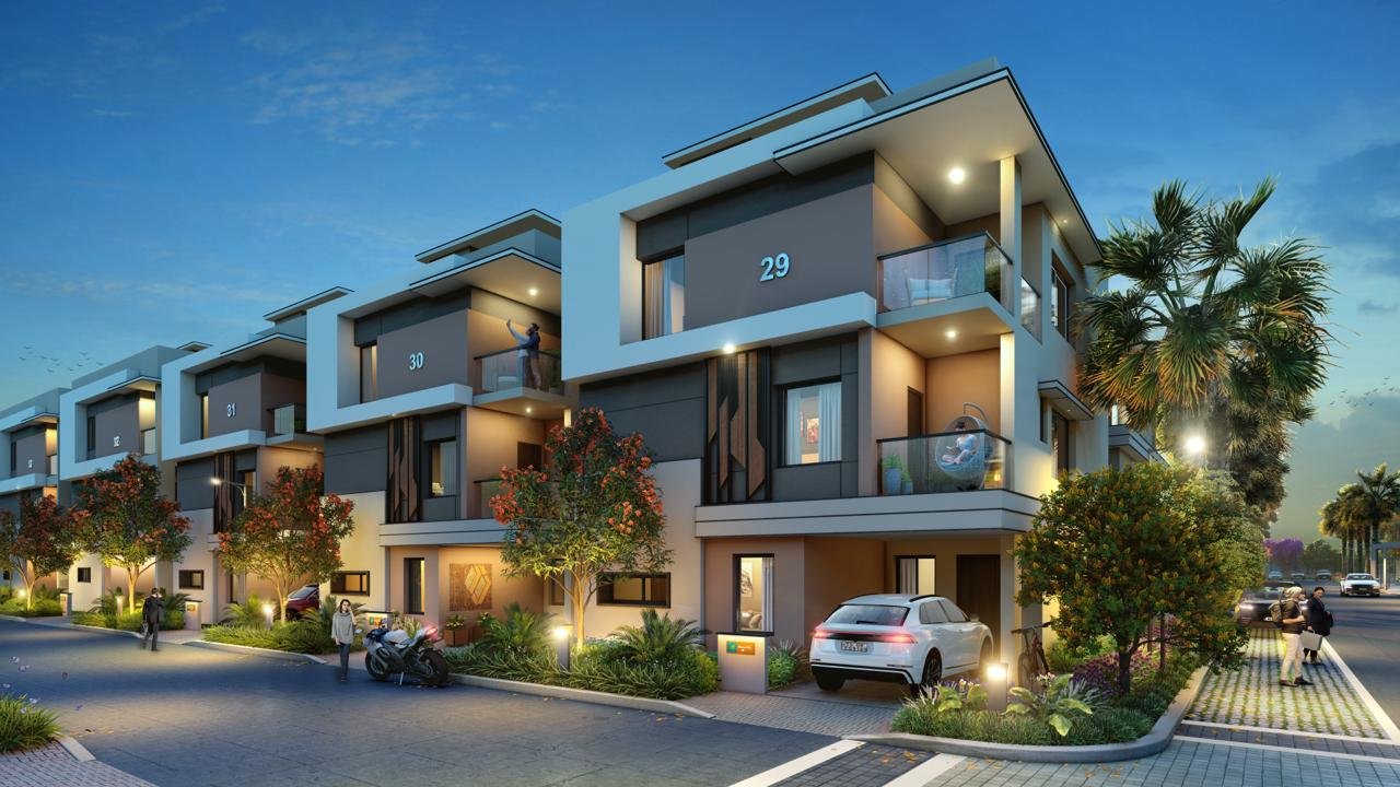 Contemporary Triplex Villa Elevation