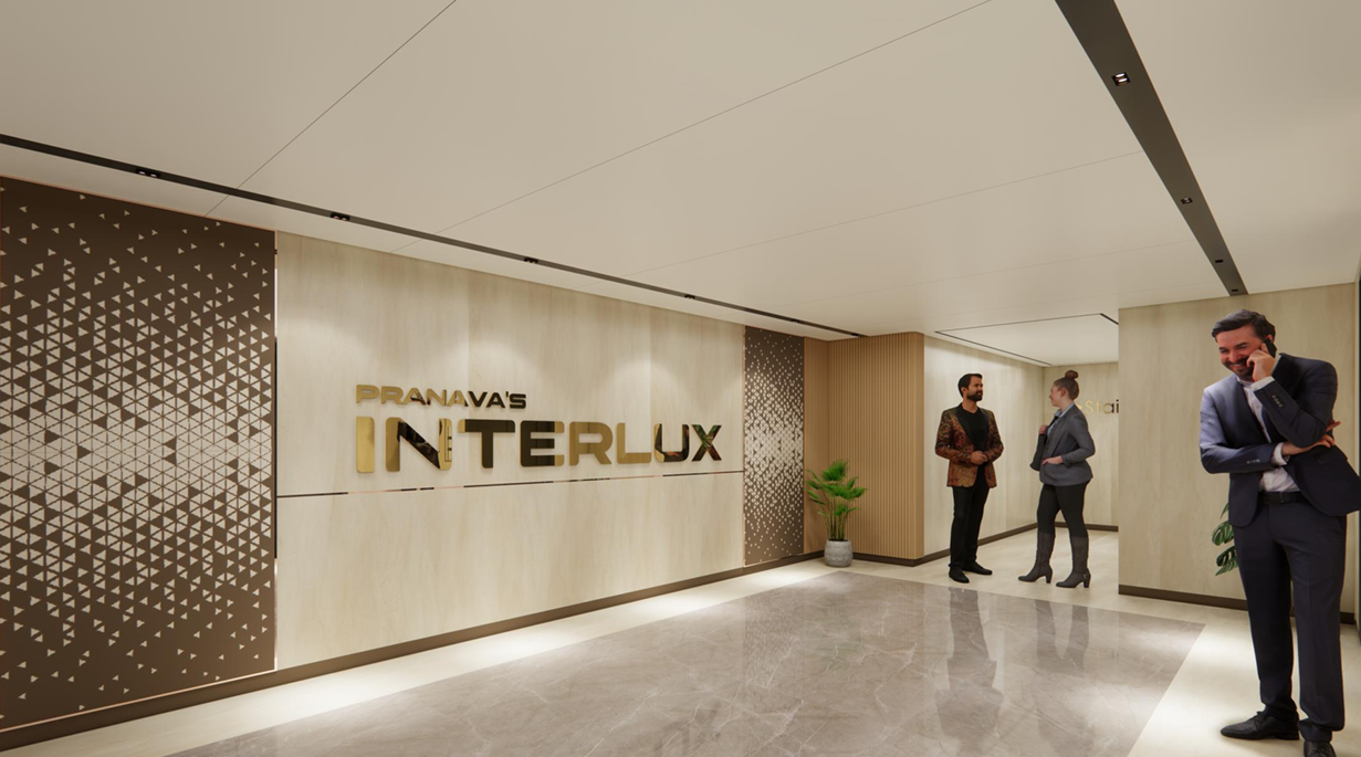 Double-Height Corporate Lobby
